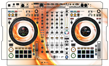 Pioneer DJ DDJ FLX10 Skin Orange Swirl